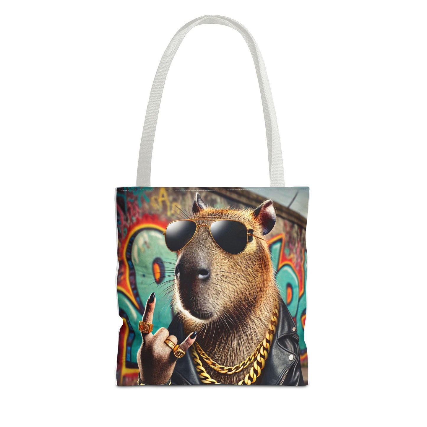 Queen Capybara Graphic Tote Bag - Trendy Eco-Friendly Shopping Bag