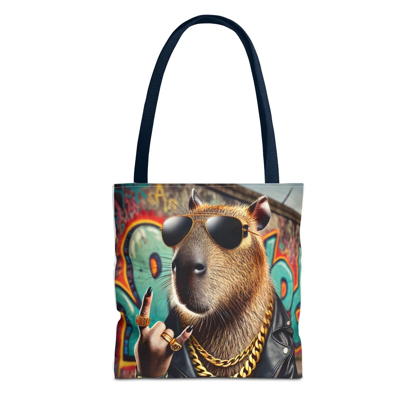 Queen Capybara Graphic Tote Bag - Trendy Eco-Friendly Shopping Bag