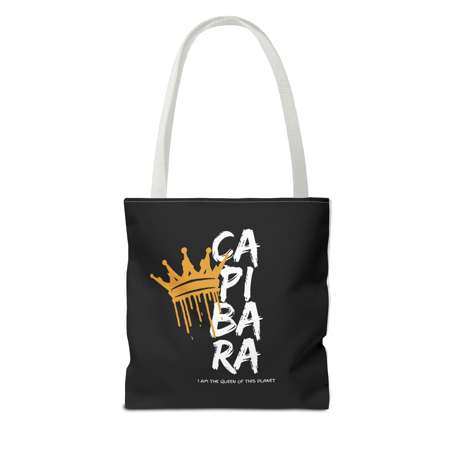 Queen Capybara Graphic Tote Bag - Trendy Eco-Friendly Shopping Bag
