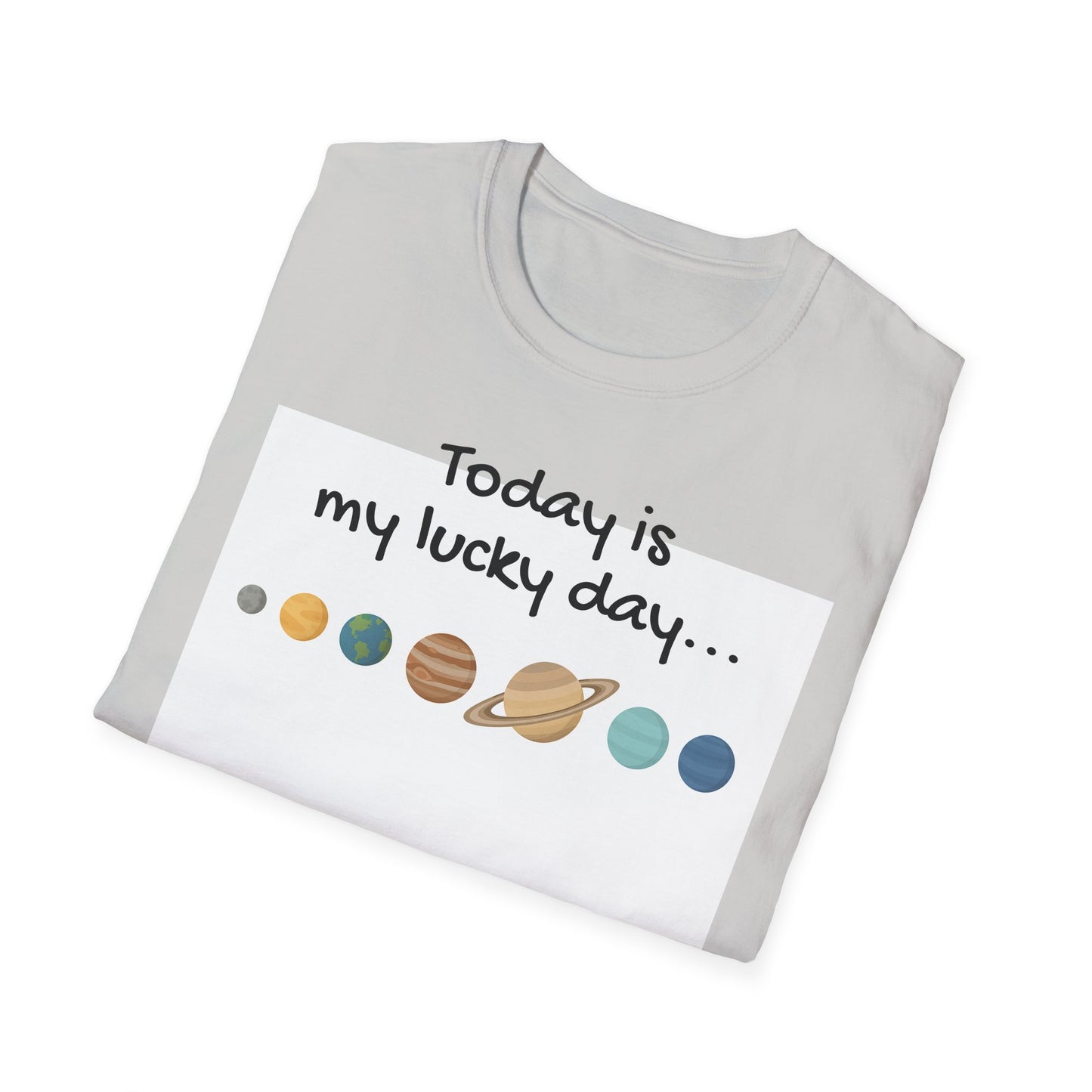 Lucky Day Unisex Softstyle T-Shirt - Fun Planet Graphic Tee