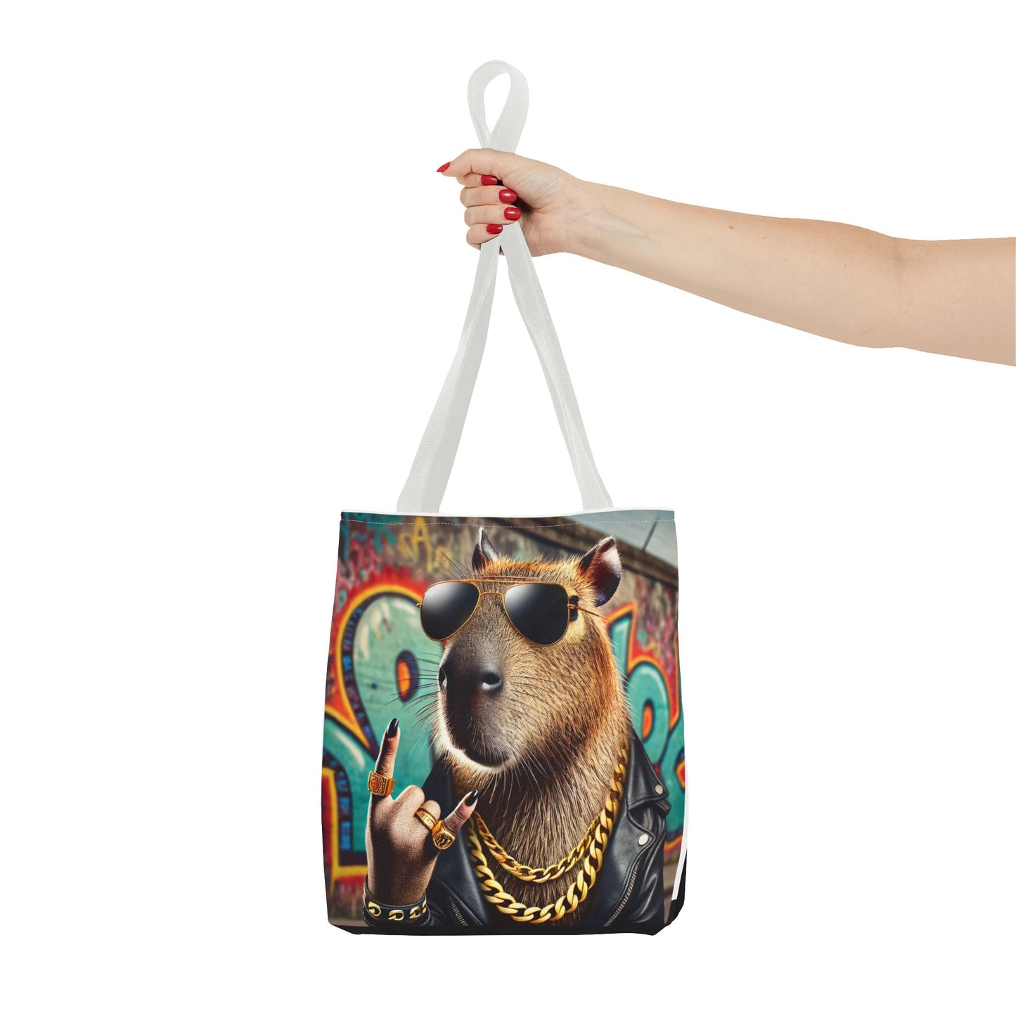 Queen Capybara Graphic Tote Bag - Trendy Eco-Friendly Shopping Bag