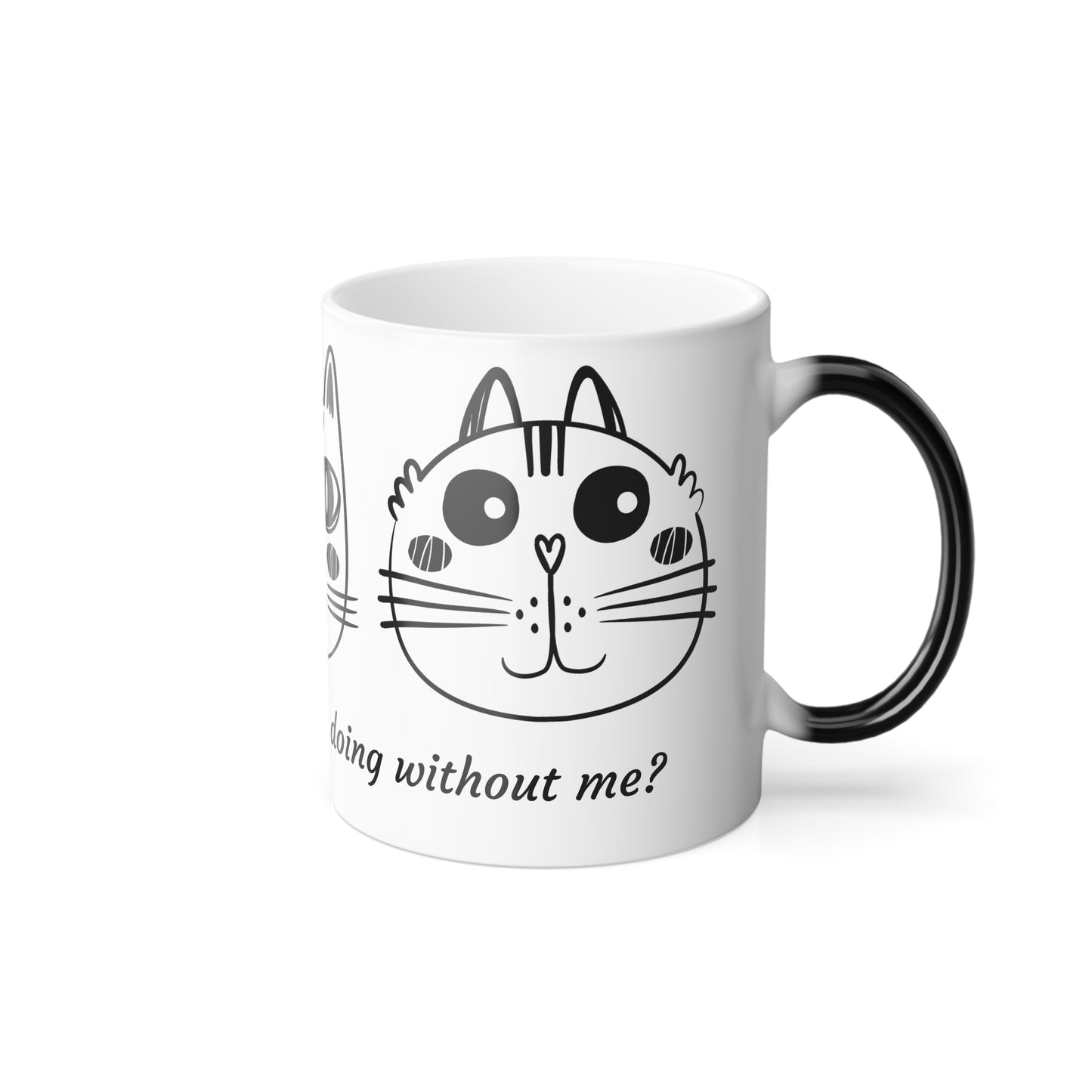 Whimsical Cat Color Morphing Mug - Fun Conversation Starter for Cat Lovers