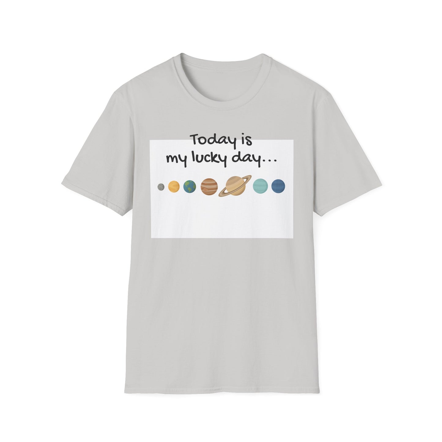 Lucky Day Unisex Softstyle T-Shirt - Fun Planet Graphic Tee