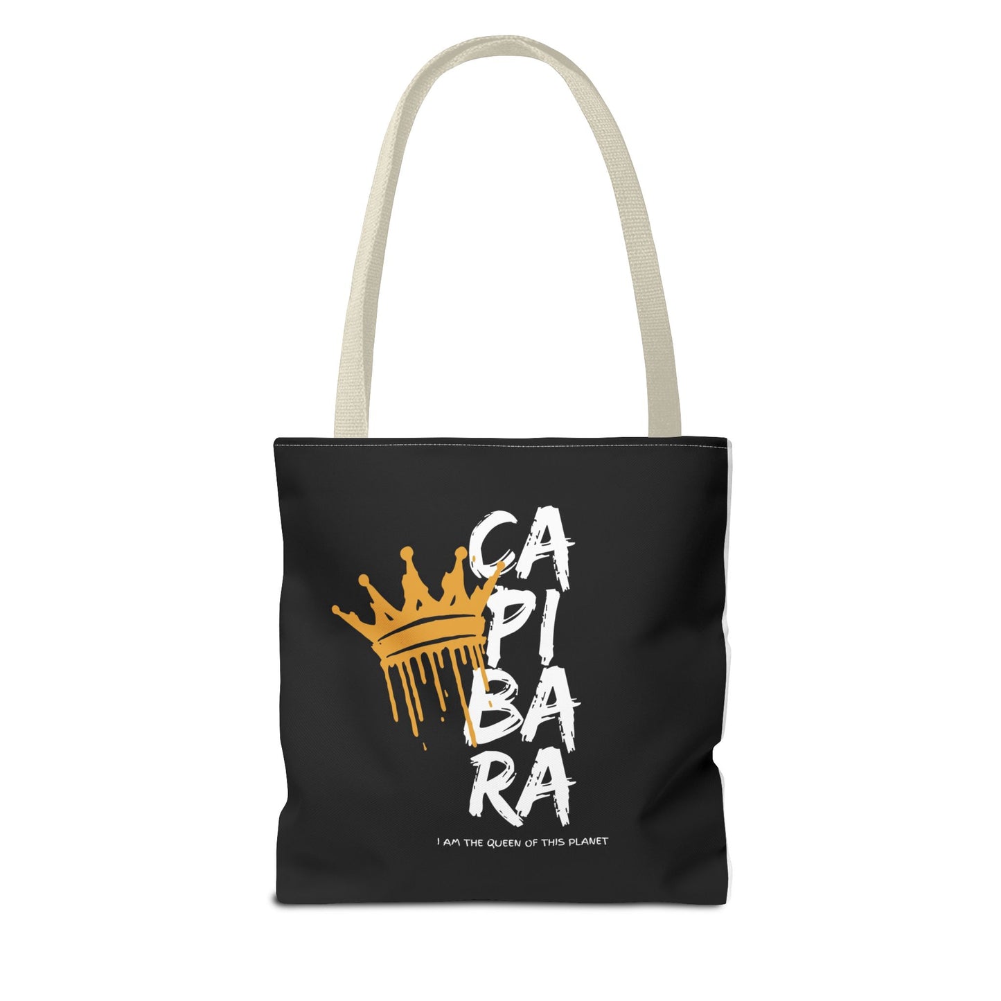 Queen Capybara Graphic Tote Bag - Trendy Eco-Friendly Shopping Bag