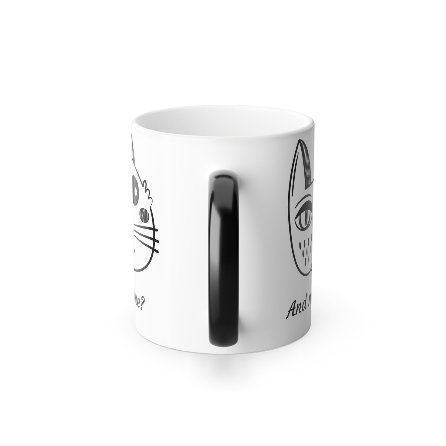 Whimsical Cat Color Morphing Mug - Fun Conversation Starter for Cat Lovers