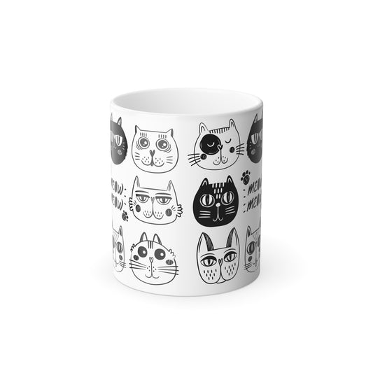 Cute Cat Color Morphing Mug - Fun Gift for Cat Lovers