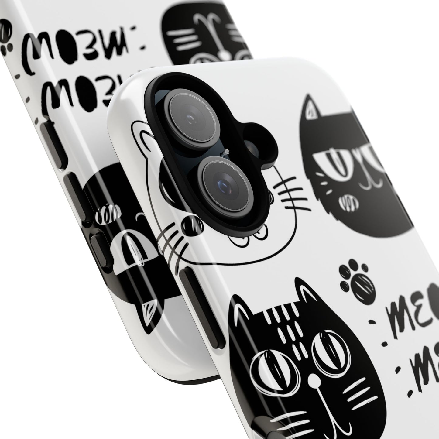 Cat Lovers Tough Phone Case - Whimsical Meow Design