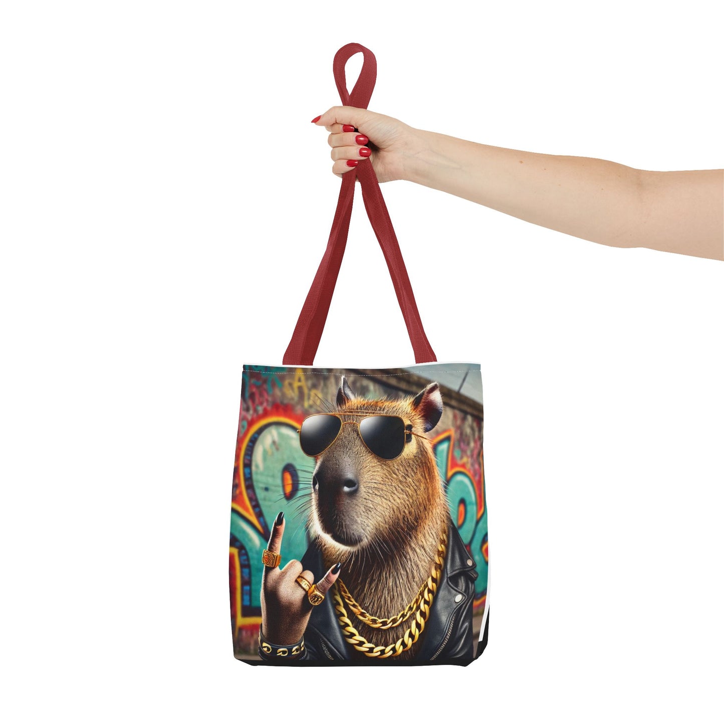 Queen Capybara Graphic Tote Bag - Trendy Eco-Friendly Shopping Bag