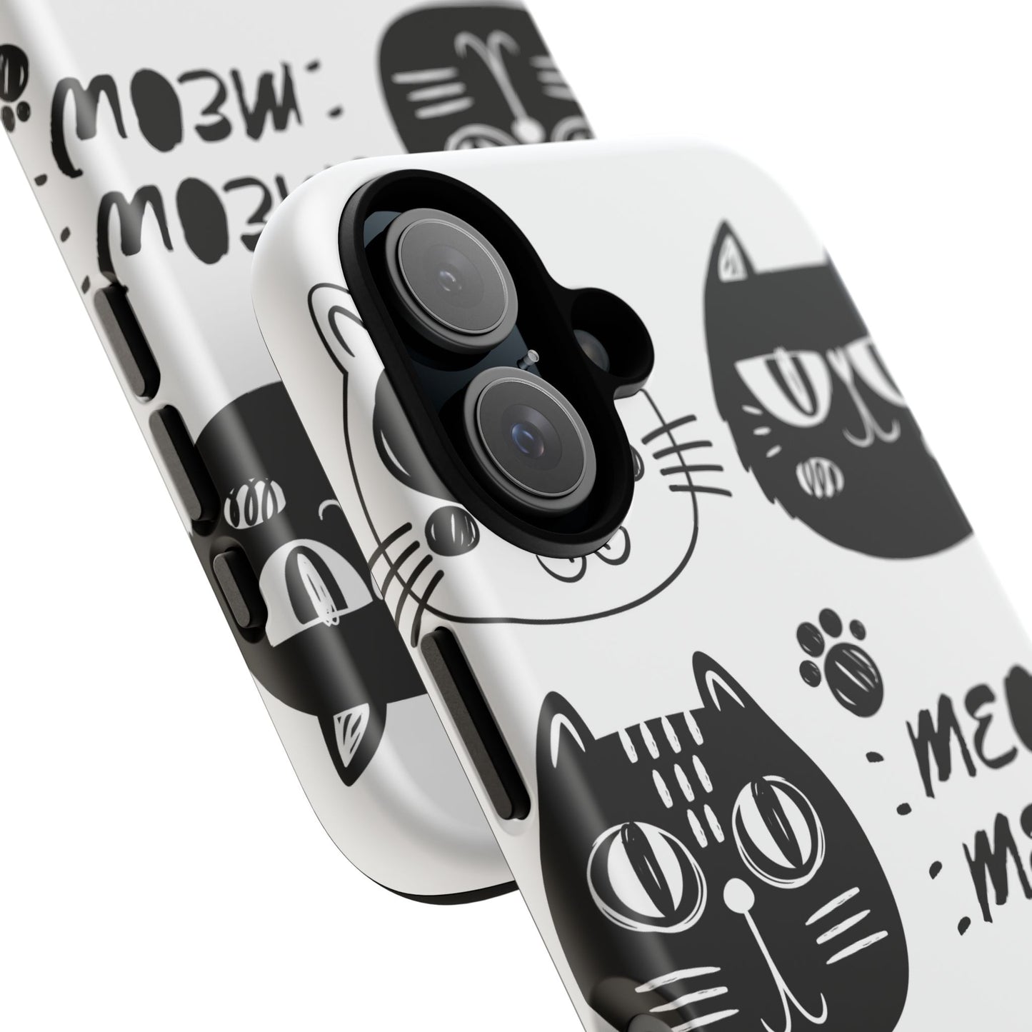 Cat Lovers Tough Phone Case - Whimsical Meow Design