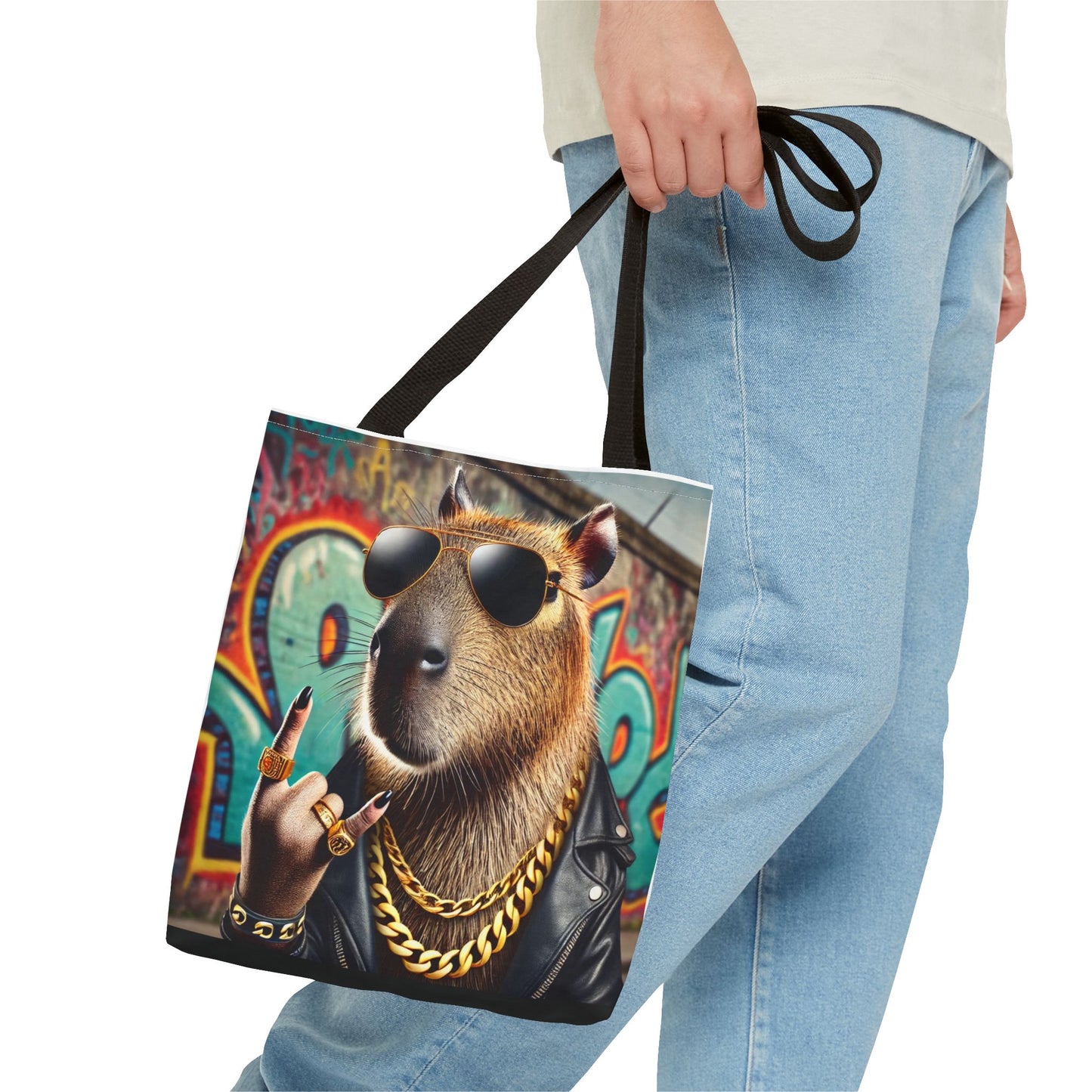 Queen Capybara Graphic Tote Bag - Trendy Eco-Friendly Shopping Bag